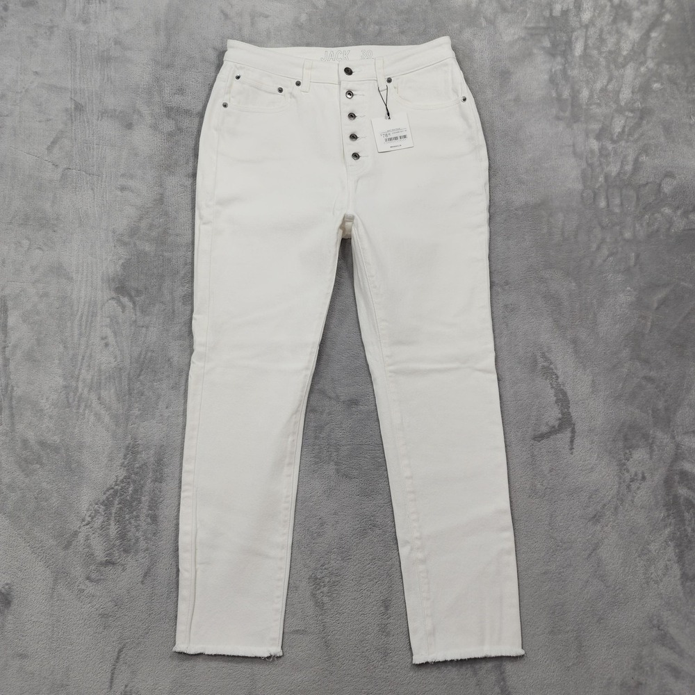 NEW Jack By BB Dakota Jeans Womens 30 White High Rise Skinny Stretch Button Fly